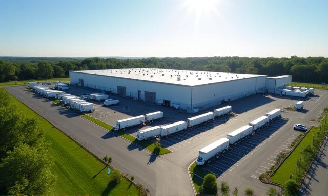 Aerial view of distribution center in Lancaster PA